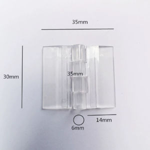 20Pcs Transparent Acrylic Hinges Mini Plastic Folding Hinge for Crafts Jewelry Box