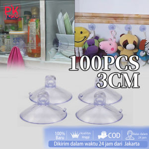 100pcs Kop Kaca 3cm Cop Tempelan Kaca Karet Cop Dop Kop Kaca Tempelan