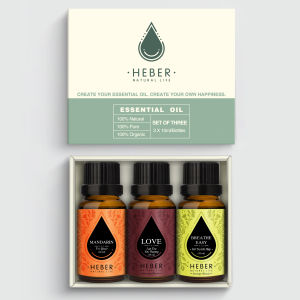 Set 3 Chai 10ml Tinh Dầu Xông Phòng Có Trẻ Em Heber Natural Life 100% Thiên Nhiên Nguyên Chất Cao Cấp Xông Thơm Phòng