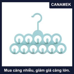 【CANAMEK】 Giá đựng đồ phòng tắm 11 lỗ Giá treo bằng nhựa Đồ xếp gọn tủ quần áo Tiết kiệm không gian Móc treo khăn quàng cổ thắt lưng cà vạt mũ khăn tắm túi xách Phòng ký túc xá