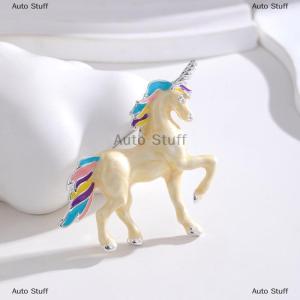 [COD] Auto Stuff เข็มกลัดการ์ตูนยูนิคอร์นเคลือบรูปม้าสำหรับผู้หญิงเข็มกลัดติดปกเสื้อรูปสัตว์ประจำราศีเครื่องประดับงานปาร์ตี้แบบลำลองของขวัญปีใหม่สำหรับเพื่อน