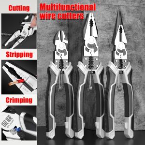 9IN1 Tool Pliers Multifunctional Heavy Duty Wire Stripper CR-V Wire Cutter Diagonal Plier