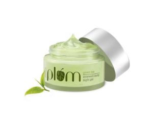 Plum Green Tea Renewed Clarity Night Gel Moisturizing Cream | With Glycolic Acid & Willow Bark | Fights Acne | Controls Excess Oil | Non-Greasy Overnight Hydration | Oil-Free Gel Moisturizer For Women & Men | 100% Vegan | 50 g