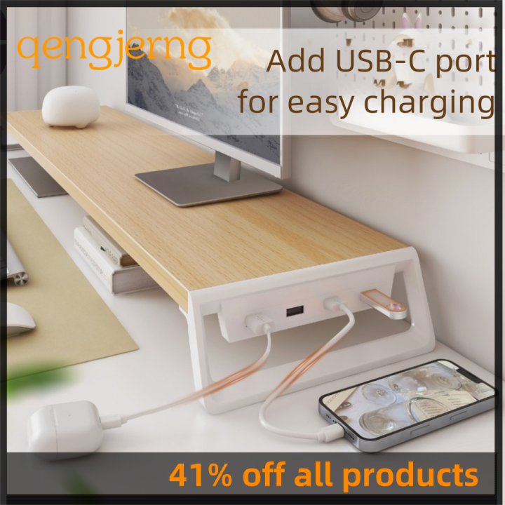 QENGJERNG2394 with USB Ports Computer Monitor Stand Pressure-Resistant ...