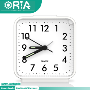 ORIA Small Alarm Clock Silent Non Ticking with Snooze and Backlight Crescendo Alarm Big Numbers for Easy Reading Analog Quartz Desk Clock for Bedside Nightstand Battery Operated