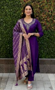 [PRE-ORDER] Size M to 2XL KURTI PANT OR DUPPAT FABRIC:- ROMAN SILK WITH HEAVY EMBROIDERED WORK 3pcs sets_364