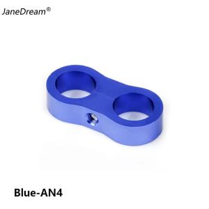 JaneDream Universal Auto Part AN4 AN6 AN8 AN10 Billet Oil Fuel Water Hose Tube Seprator Divider Clamp Line Pipe Clamp Tubing Bracket Clamp