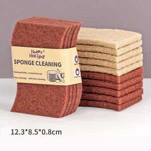 5Pcs Sisal Scouring Pad Dishcloth Biodegradable Pot Brush Oil Stain remover Divine Tool Cloth