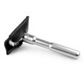 QSHAVE Pisau Cukur Keselamatan Klasik Dua Tepi Boleh Laras (1 Pisau Cukur & 5 pcs Bilah Bersalut Titanium). 