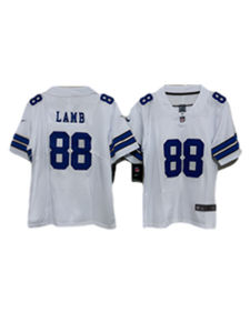 Áo đấu bóng bầu dục NFL quần áo trẻ em áo đấu thêu NFL số 3 số 4 số 88 của đội Cowboys bán buôn từ xưởng thêu.
