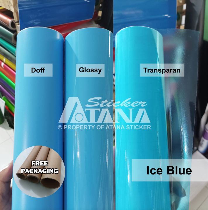 Skotlet Biru Muda Ice Blue Glossy Doff Transparan Stiker Decal Anti Gores  Dop Tembus Hybrid Smoke