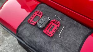 HH8 TESIN Car Keys Cover for Jeep Gladiator JT 2018+ Car Key Case Shell Cover Keychain Accessories for Jeep Wrangler JL 2018-2025 Up B9K5H