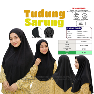 Tudung Sarung Wanita Cotton Freesize XL | Tudung Instant Sarung Muslimah | Breathable Washable Comfort Fit