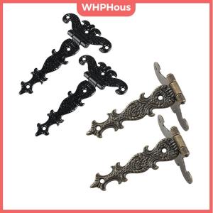 WHPHous 2Pcs 113x69mm Antique Bronze Black Hinge for Windows Cabinet Cupboard Wardrobe