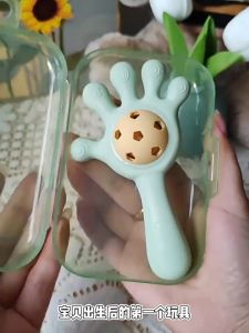 Baby Palm Silicone Teether Toys Babies Accessories Newborn Sucking Chew Toys Nipple Holder Baby Nursing Kids Silicone Teether Toy Baby Rattle Toy Teething Ring Sensory Toys