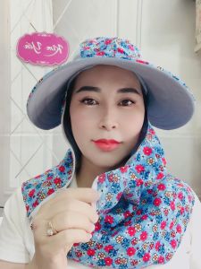 Mũ nón trùm kèm khẩu trang thông hơi chống nắng 2 lớp loại đẹp - Kim Yến Mẹ và Bé - Shop Kim Yến 5