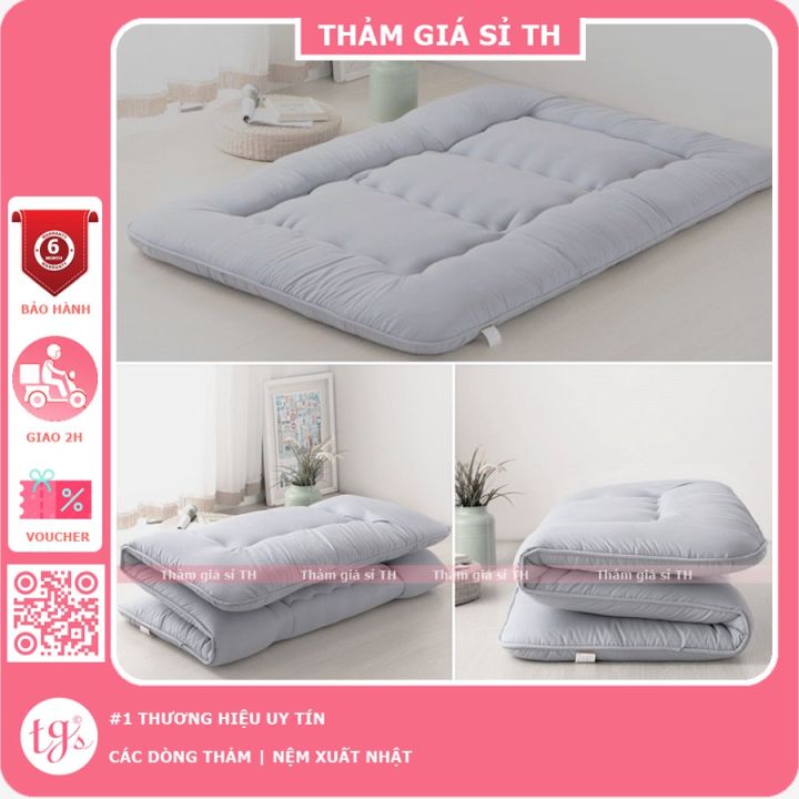 Nệm gấp 3 giá rẻ 1m 1m2 1m4 1m6 1m8 Dài 2m | Topper nệm bông xuất Nhật cao cấp trải sàn