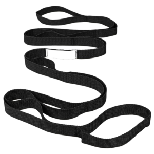 GLOWLITE Adjustable Yoga Stretch Band Breathable 10 Loops Non-Elastic Stretch Straps Multi-functional Comfortable Yoga Resistance Band Pilates