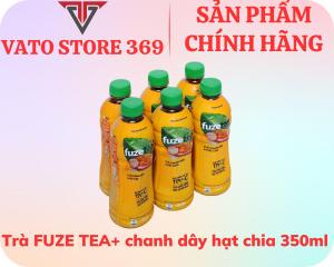 Trà chanh dây và hạt chia FUZETEA+ chai 350ml