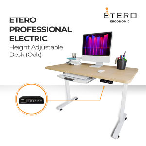ETERO Electric Height Adjustable Desk Oak Table Top 120mm x60mm