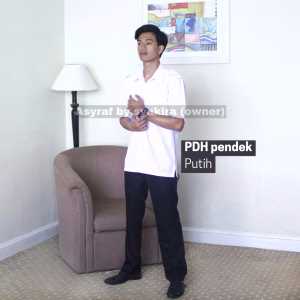 Seragam kerja kantor pns baju pria pppk terbaru lengan pendek lengan panjang putih asyraf by syakira