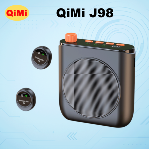 Loa Trợ Giảng Không Dây J98 - Hai Micro Cài Áo Không Dây Có Kết Nối Bluetooth Âm Thanh To Rõ