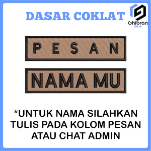 Bordir Nama Custom Seragam Sekolah Warna-Warni - Produksi Cepat