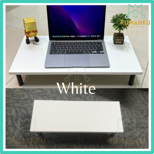 RMK Rak Laptop dengan Rak Penyimpanan Penyangga Laras Big Monitor Rack Adjustable Shelves Monitor Stand Monitor Riser Table Top Rack Tv Stand Stand Computer Table Shelf