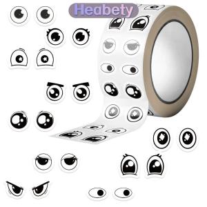 Heabety 500Pcs phim hoạt hình dễ thương dán mắt CuộN các loại biểu hiện đề can cho Diy Craft lớp học Trường Giáo viên văn phòng phẩm trang trí cuốn sách