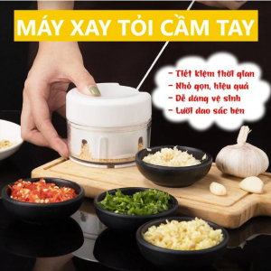 Máy Xay Tỏi Ớt Gừng Thịt Cá...Cầm Tay Đa Năng - Dụng Cụ Xay Nghiền Tỏi Ớt Mini Food Chopper