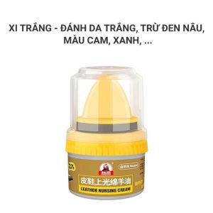 Xi Dưỡng Bóng Giày Da 60g Kèm Mút – Kem Đánh Giày Phục Hồi Che Xước Chống Nứt Cho Túi Ví Đồ Da