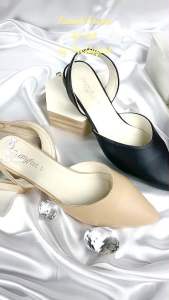 Premium Prettyfeet KRIMI Plussize Slingback Flat Shoes Women - Kasut Perempuan Plus Size 41-45 (Ready Stock)