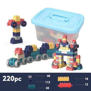 Bộ 220 chi tiết đồ chơi lắp ráp lego xếp hình Chất liệu nhựa ABS an toàn cho trẻ