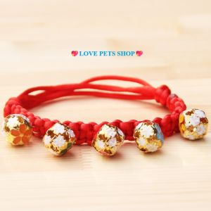 Vòng cổ cho Chó Mèo nhỏ gắn nhiều chuông lục lạc họa tiết bông hoa (mẫu mới) - Love Pets Shop