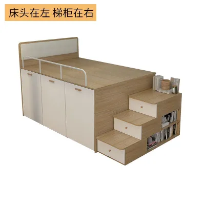 （Free installation）Customized bunk bed and underfloor cabinet multifunctional bed wardrobe bed small-sized half height bed wardrobe bed integrated two in one