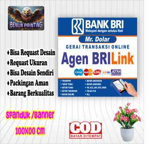 Spanduk Banner 100x100 Tarik Tunai Bri Bisa Request Desain