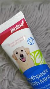 Bioline Toothpaste Dental Care Pet Dog 100g / Bioline Toothbrush Set Finger Brush
