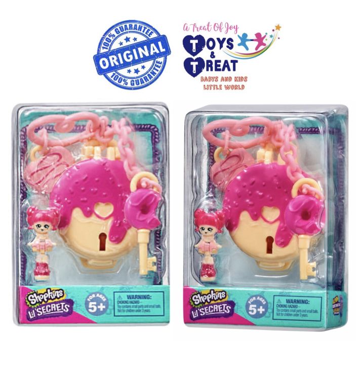 Shopkins Lil Secrets Bag Tag Lockets Series Delish Donut Playset