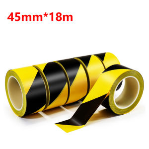 Caution Tape Black And Yellow Floor Safety Caution Warning Isolated Reflective Tape 18m