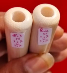 Pipa Bulat Merah Panjang 8cm Bening untuk Dekorasi dan Hadiah