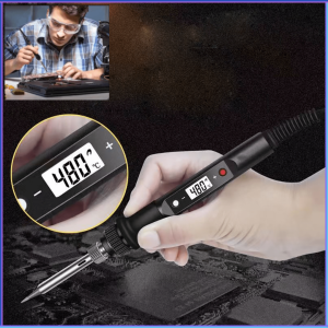 PENGIRIMAN CEPAT SONEX Electric Solder LCD Soldering Iron 60W 220V JCD908S / solder listrik super panas full set lengkap elektronik 60watt tembak solderan