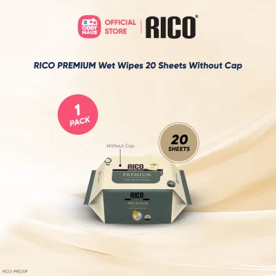 RICO Korea Premium Wet Tissue Baby Wipes 20 Sheet Rico Wet Wipes Rico Baby Wet Wipes (EXP:2027)