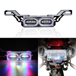 LED Motorcycle Tail Light High Brightness Driving Brake Light Colorful Warning Lamp Modified Accessories