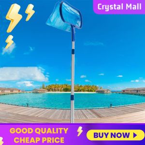 COD [Free Shipping] Swimming Pool Skimmer Net with Extendable Pole for Effortless Leaf and Debris Collection