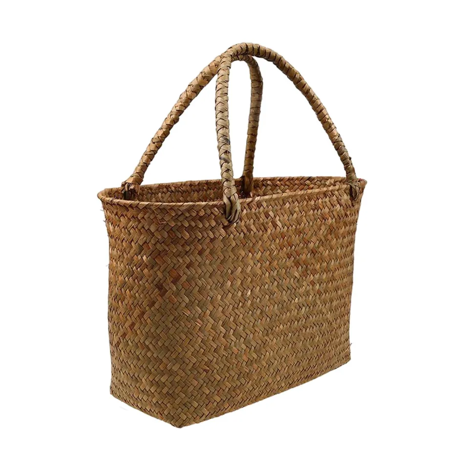 Rattan woven bag hot sale