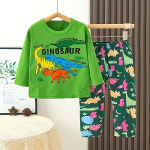XUXIN Baby Kids Super Cotton Long Sleeve Dinosaur Fashion Kids Pajama Terno For Boys Set Clothing