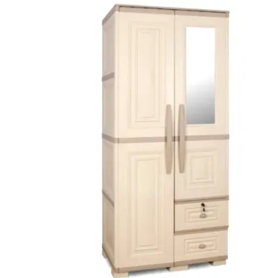 Lemari Pakaian Plastik 2 Pintu Olymplast OTC 02 Modern KHUSUS BOGOR KURIR TOKO