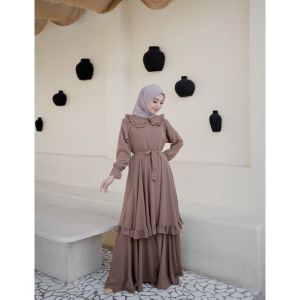 AZIMA DRESS wanita terbaru bahan ceruty size S-M-XL