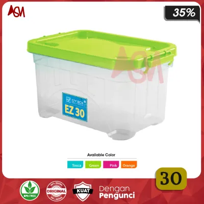SHINPO EZY Kontainer Box Plastik Penyimpanan CB 30 Liter BPA FREE Murah Kuat container EZY Wadah Kotak Box 30 Liter