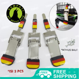 SEMPATI Jepitan Tebok Klem Koper Overpal Merek Sempati Plat Karet Sangkar Kandang Burung Lovebird Motif Jerman JKJER